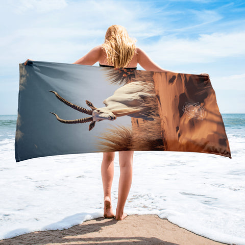 Arabian Oryx Spirit Animal Lightweight Beach Towel