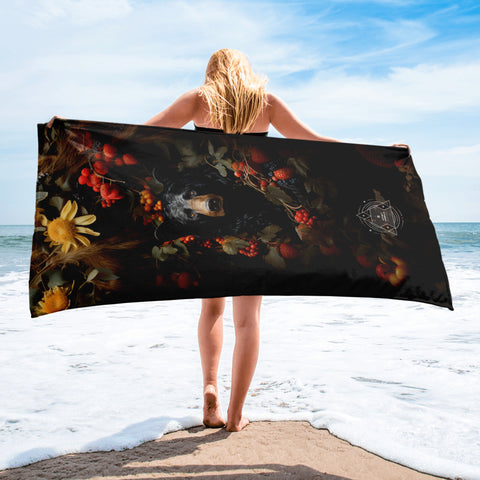 Black Bear Spirit Animal Lightweight Beach Towel