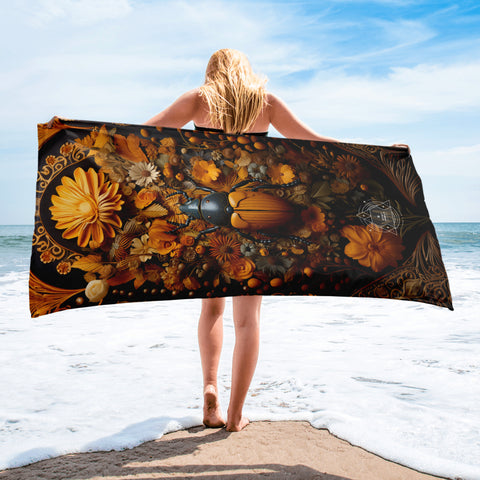 Beetle Spirit Animal Lightweight Beach Towel