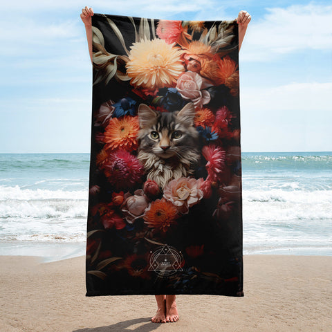 Cat Spirit Animal Lightweight Beach Towel