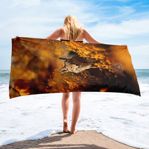 Coyote Spirit Animal Lightweight Beach Towel