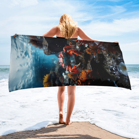 Crab Spirit Animal Lightweight Beach Towel