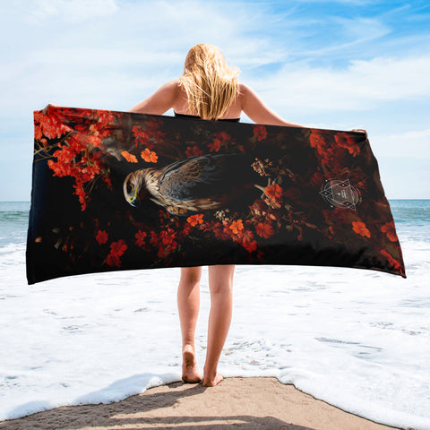 Falcon Spirit Animal Lightweight Beach Towel