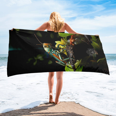 Grasshopper Spirit Animal Lightweight Beach Towel