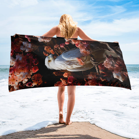 Hawk Spirit Animal Lightweight Beach Towel