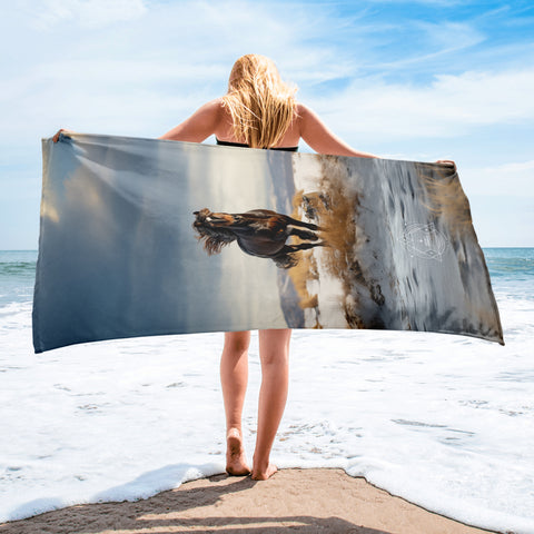 Horse Spirit Animal Lightweight Beach Towel