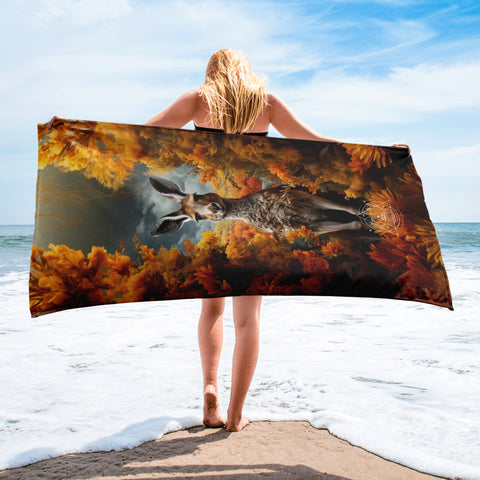 Kangaroo Spirit Animal Lightweight Beach Towel