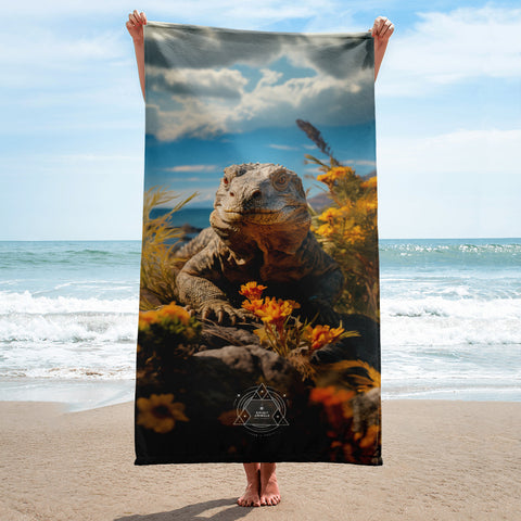 Komodo Dragon Spirit Animal Lightweight Beach Towel