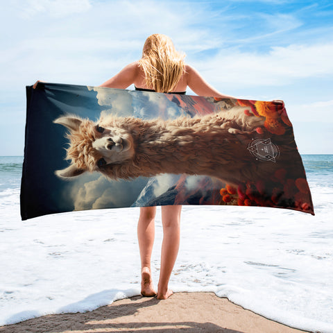 Llama Spirit Animal Lightweight Beach Towel