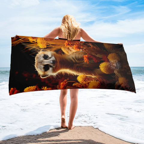 Meerkat Spirit Animal Lightweight Beach Towel