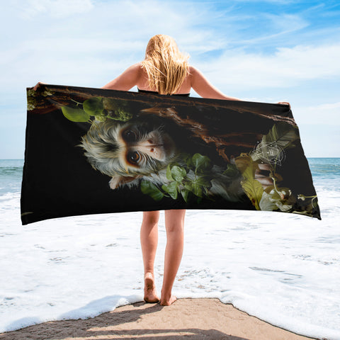 Monkey Spirit Animal Lightweight Beach Towel