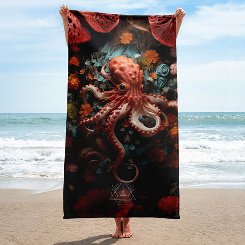 Octopus Spirit Animal Lightweight Beach Towel