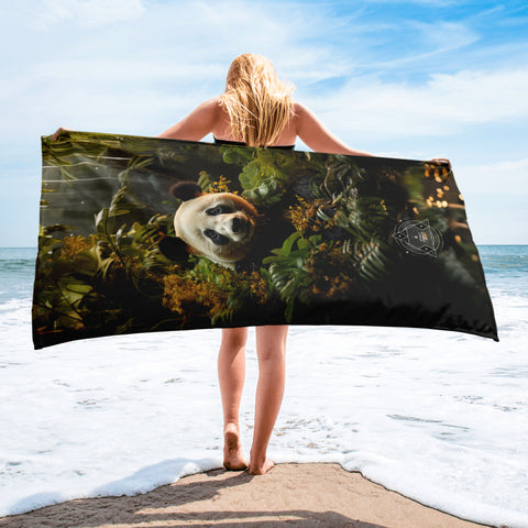 Panda Spirit Animal Lightweight Beach Towel