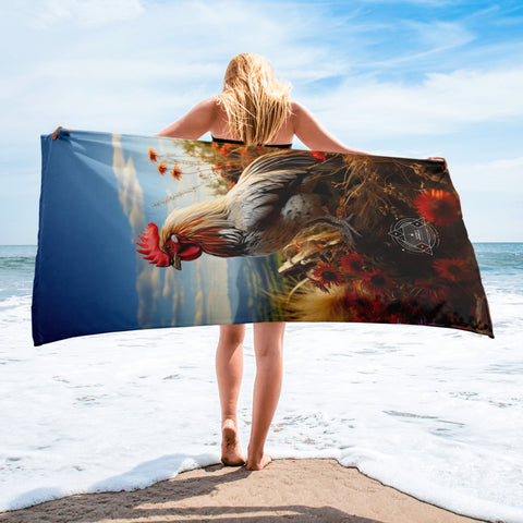 Rooster Spirit Animal Lightweight Beach Towel