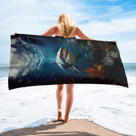 Shark Spirit Animal Lightweight Beach Towel
