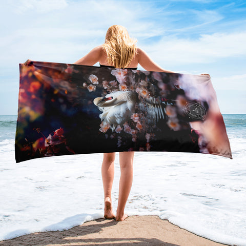 Swan Spirit Animal Lightweight Beach Towel