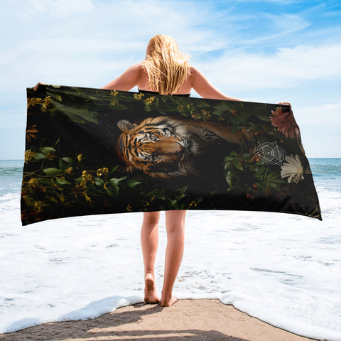 Tiger Spirit Animal Lightweight Beach Towel