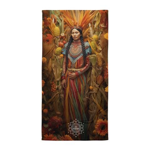 Corn Mother Goddess Lightweight Beach Towel
