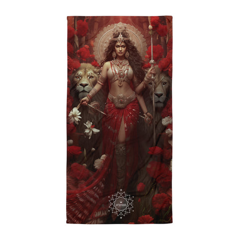 Durga Goddess Lightweight Beach Towel