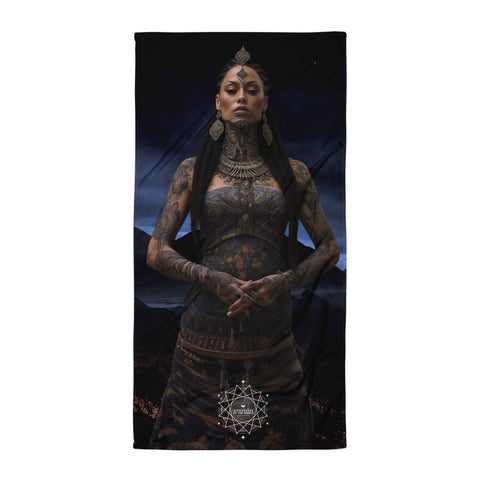 Hine-Nui-Te-Pō Goddess Lightweight Beach Towel