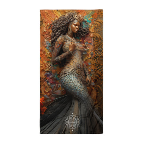 Mami Wata Goddess Lightweight Beach Towel