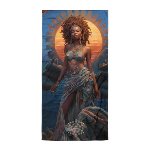 Mawu Goddess Lightweight Beach Towel