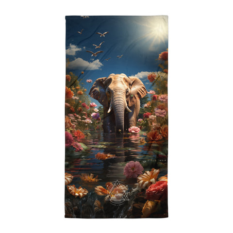 Elephant Spirit Animal Lightweight Beach Towel