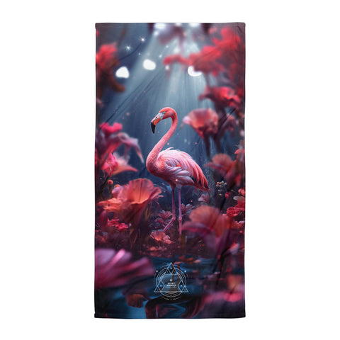 Flamingo Spirit Animal Lightweight Beach Towel