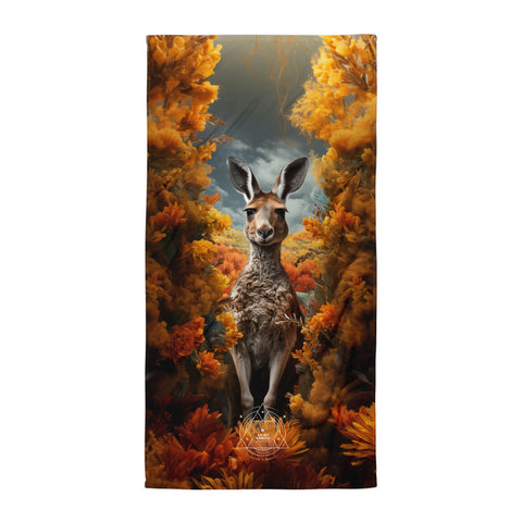 Kangaroo Spirit Animal Lightweight Beach Towel