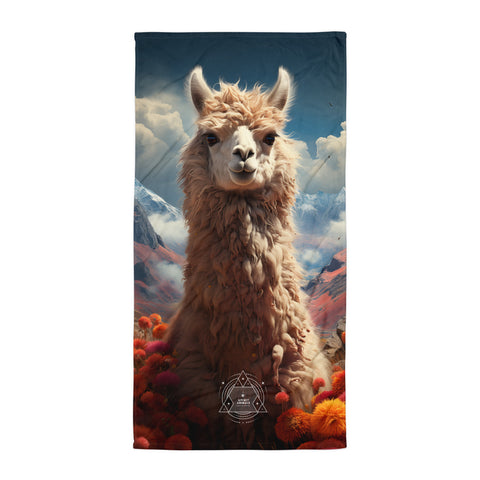Llama Spirit Animal Lightweight Beach Towel