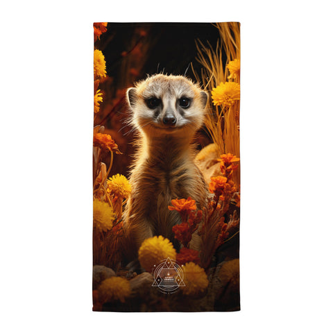 Meerkat Spirit Animal Lightweight Beach Towel