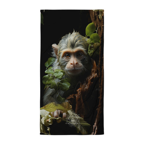 Monkey Spirit Animal Lightweight Beach Towel