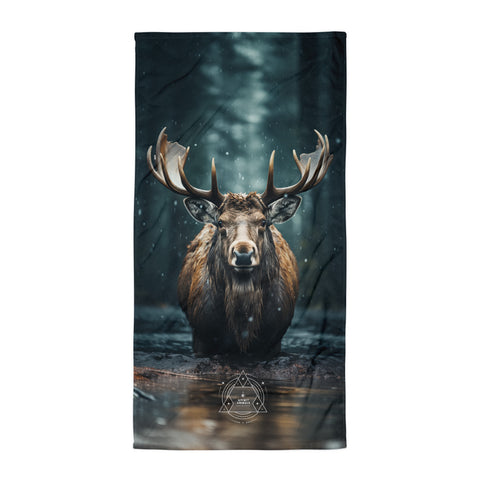 Moose Spirit Animal Lightweight Beach Towel