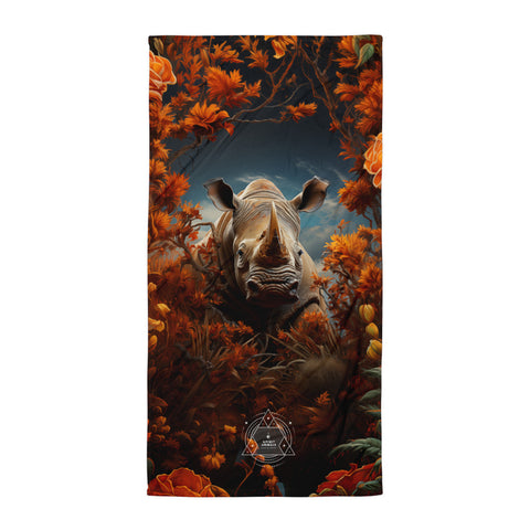 Rhinoceros Spirit Animal Lightweight Beach Towel
