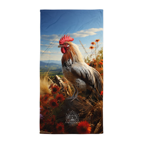 Rooster Spirit Animal Lightweight Beach Towel