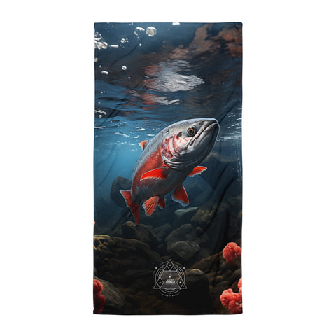 Salmon Spirit Animal Lightweight Beach Towel