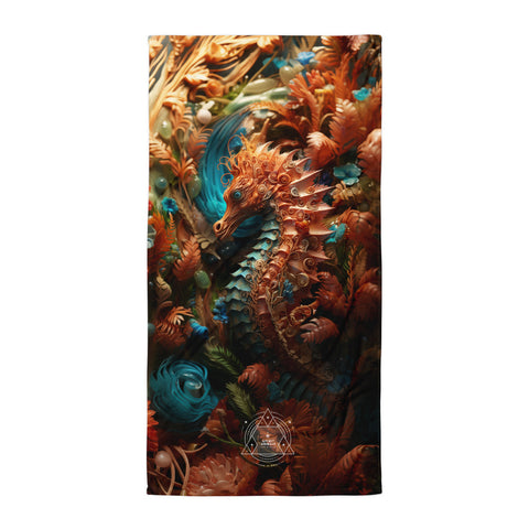 Seahorse Spirit Animal Lightweight Beach Towel