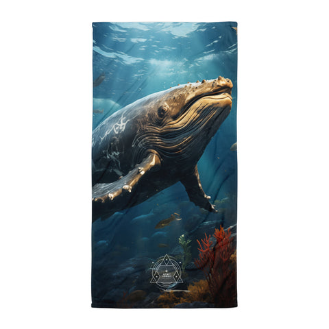 Whale Spirit Animal Lightweight Beach Towel