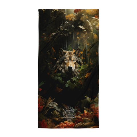 Wolf Spirit Animal Lightweight Beach Towel