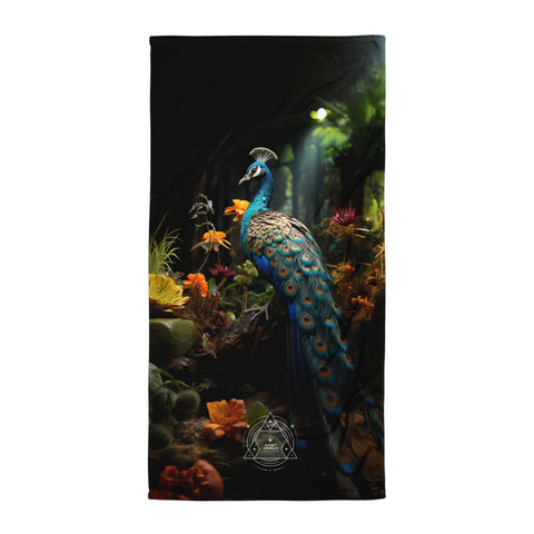 Peacock Spirit Animal Lightweight Beach Towel