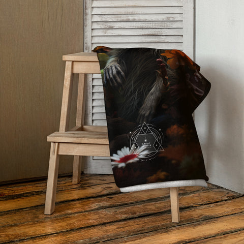 Raccoon Spirit Animal Lightweight Beach Towel