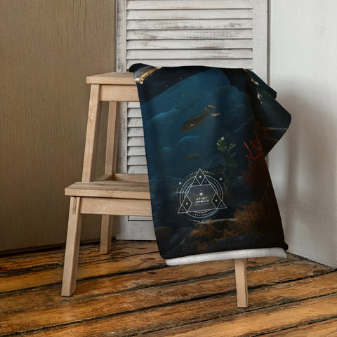 Whale Spirit Animal Lightweight Beach Towel