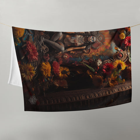Coatlicue Goddess Throw Blanket