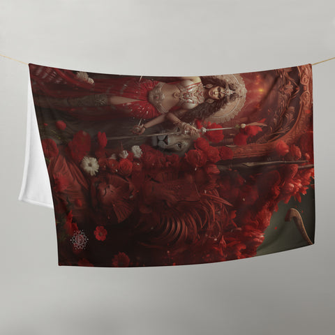 Durga Goddess Throw Blanket