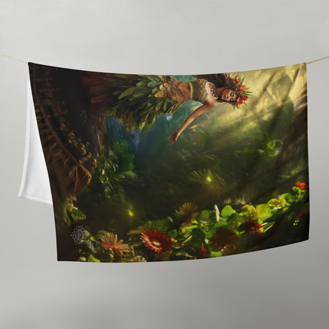 Laka Goddess Throw Blanket