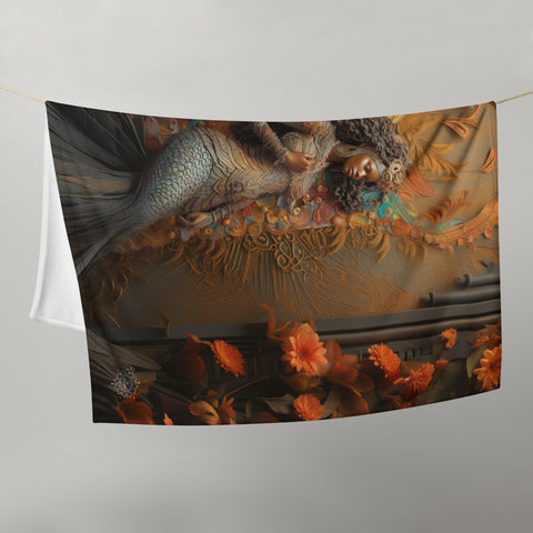 Mami Wata Goddess Throw Blanket