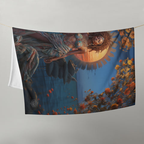 Mawu Goddess Throw Blanket