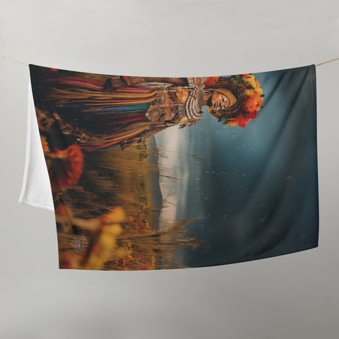 Mbaba Mwana Waresa Goddess Throw Blanket