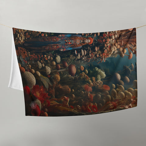 Mielikki Goddess Throw Blanket