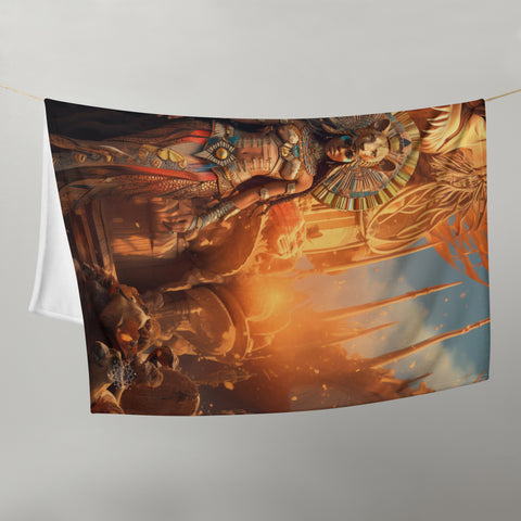 Sekhmet Goddess Throw Blanket
